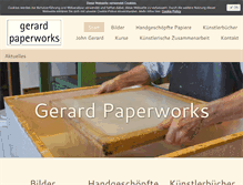 Tablet Screenshot of gerard-paperworks.com